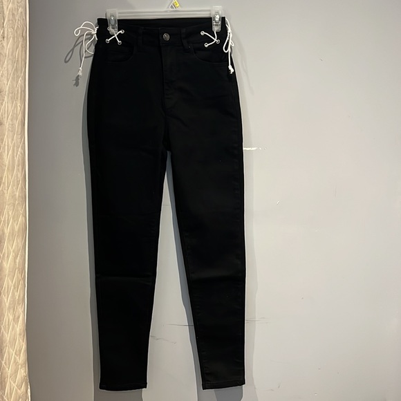 SHEIN black straight leg jeans trouser. US 4. - Picture 3 of 7